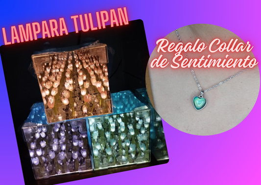 LAMPARAS🌷TULIPAN + COLLA DE REGALO🎁